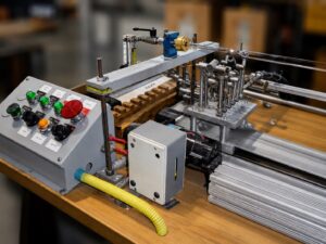 Automatic UV lamp bake-out machine processing quartz UV curing lamps during final manufacturing at TCS Technologies.