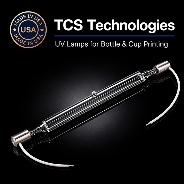 TCS Technologies UV lamp for bottle and cup printing, Made in USA