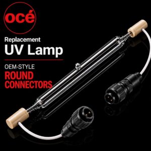 Replacement UV curing lamp for Oce Arizona printers with OEM-round connector