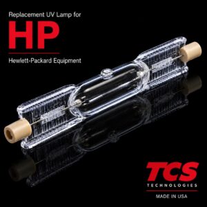 Replacement UV lamp for HP Hewlett-Packard equipment manufactured by TCS Technologies.