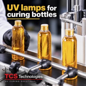 UV lamps for curing bottles in industrial production by TCS Technologies