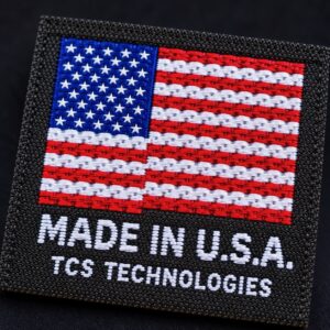 Made in USA American flag representing TCS Technologies UV lamp manufacturing