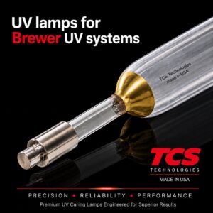 American-made UV curing lamps for Brewer UV Systems with Type 431 stainless steel end cap manufactured by TCS Technologies
